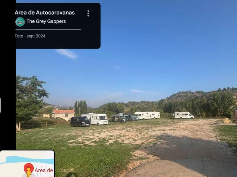 area pernocta autocaravanas en teruel